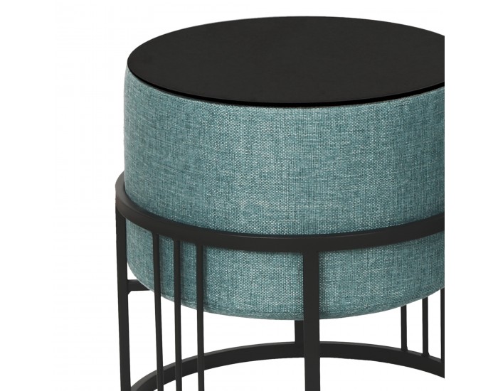 Мултифункционална табуретка Tas комплект от 2 кръгли зелени []