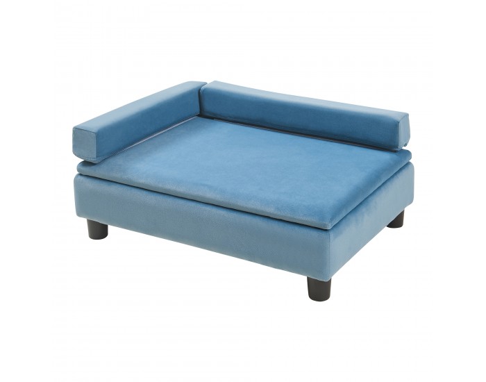 Легло за домашни любимци Salkonssad 60x45x24 см кадифено синьо []