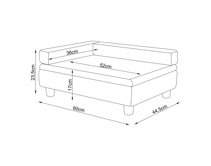 Легло за домашни любимци Salkonssad 60x45x24 см кадифено синьо []