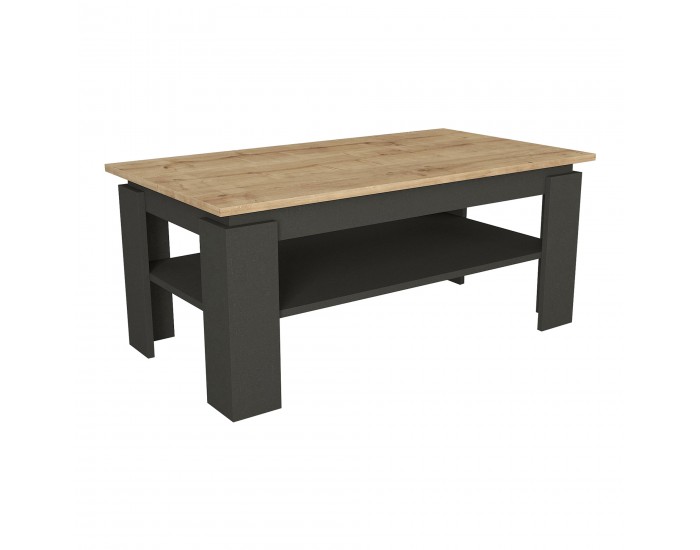 Холна маса Krirdfjos 110x60x47 см антрацит/дъб сапфир []