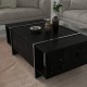 Холна маса Tavak 104x60x38 см черно/сребристо []