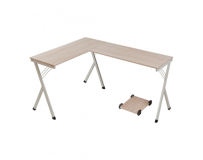 Бюро Tarielarg със стойка за компютър L-образно 158x120x75 cm вид дъб []