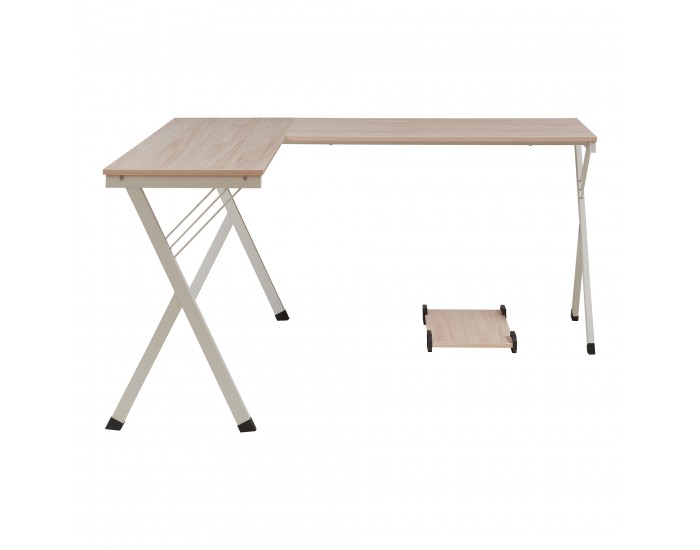 Бюро Tarielarg със стойка за компютър L-образно 158x120x75 cm вид дъб []