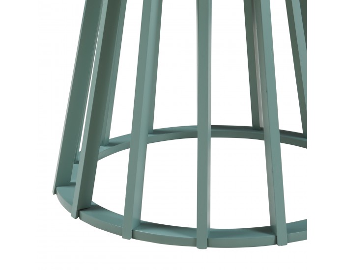 Трапезна маса Lensuu 76x Ø80 см пастелно зелено/дъб []