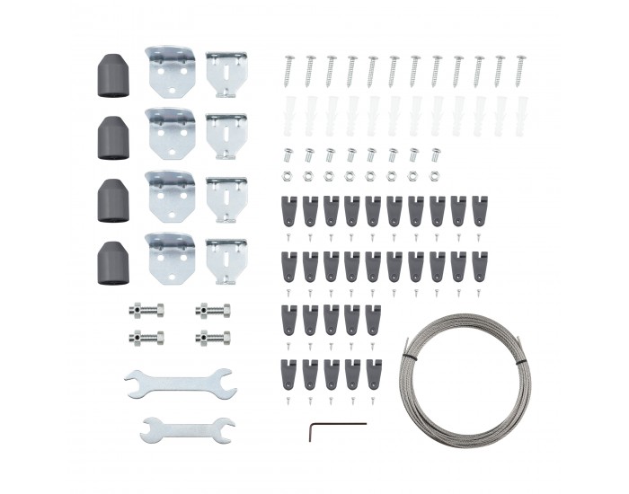 Въжена тента Брага 140х420 см тъмно сива
