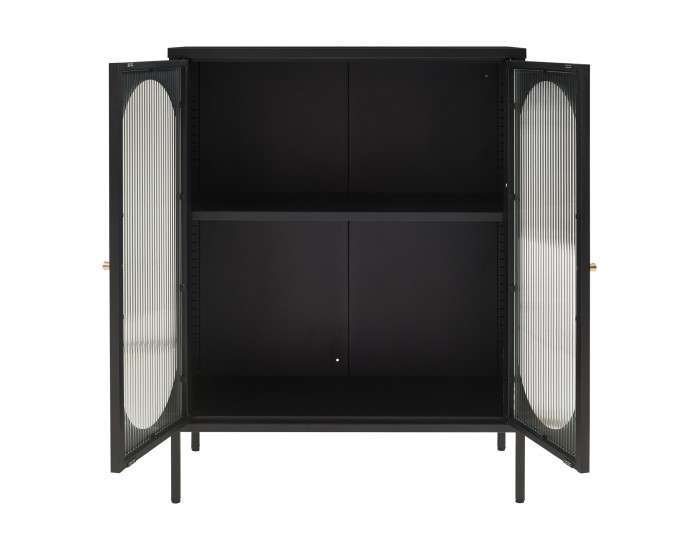 Бюфет Karlskrona 102x80x40 см черен, мат []
