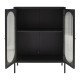 Бюфет Karlskrona 102x80x40 см черен, мат []