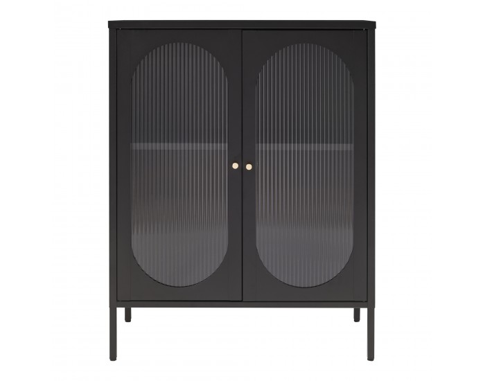 Бюфет Karlskrona 102x80x40 см черен, мат []