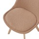 Трапезен стол Fläten комплект 6 Bouclé Taupe []