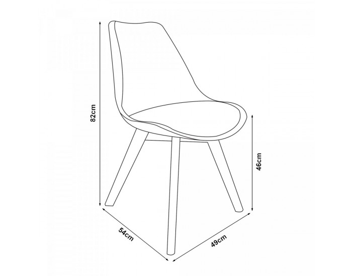 Трапезен стол Fläten комплект 6 рипсено рипсено жълто []