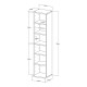 CD рафт Tynset 90x20x20 см с 6 отделения Черен []