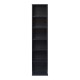 CD рафт Tynset 90x20x20 см с 6 отделения Черен []