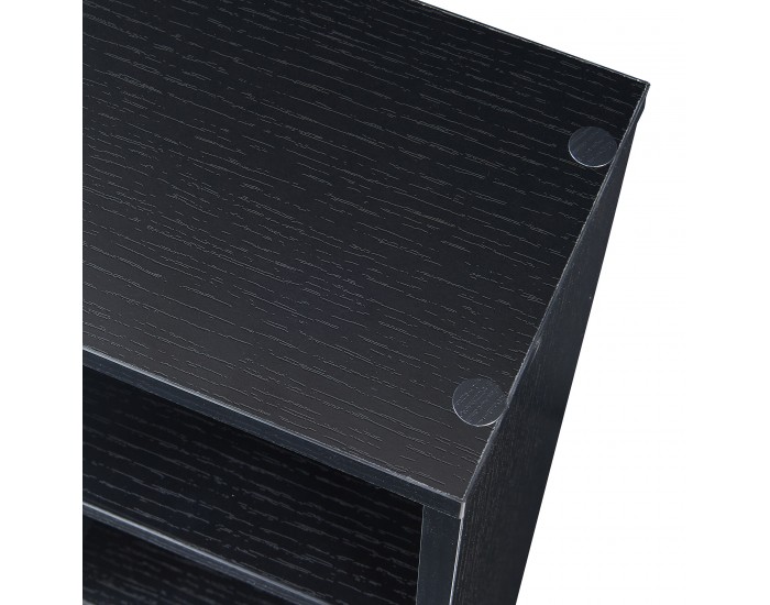 CD рафт Tynset 90x20x20 см с 6 отделения Черен []