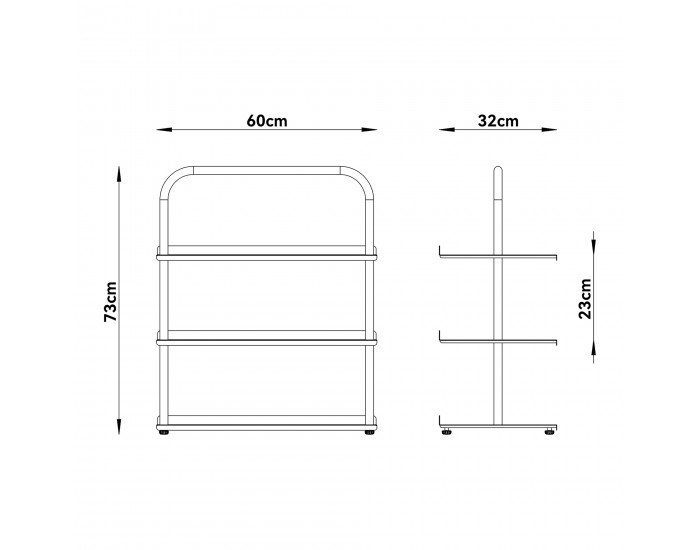 Поставка за обувки Poytya стомана 73x60x32 см антрацит []