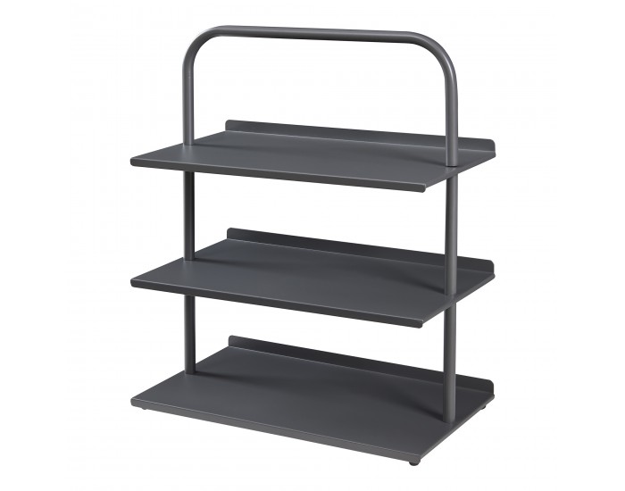 Поставка за обувки Poytya стомана 73x60x32 см антрацит []