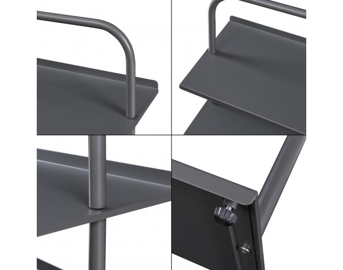 Поставка за обувки Poytya стомана 73x60x32 см антрацит []