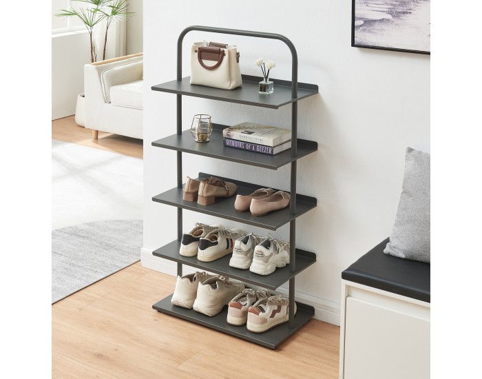 Поставка за обувки Poytya стомана 119x60x32 см антрацит []