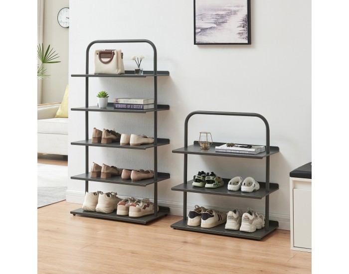 Поставка за обувки Poytya стомана 119x60x32 см антрацит []