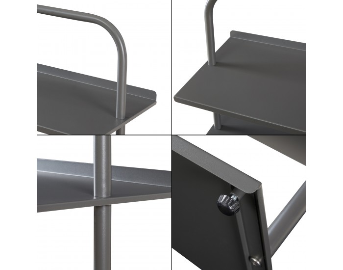 Поставка за обувки Poytya стомана 119x60x32 см антрацит []