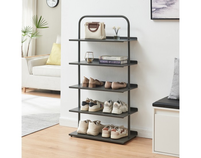 Поставка за обувки Poytya стомана 119x60x32 см антрацит []