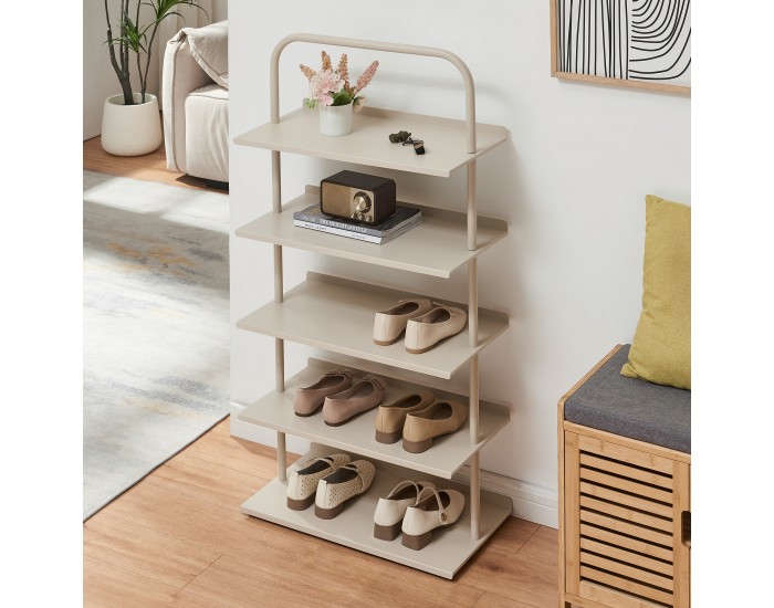 Поставка за обувки Poytya стомана 119x60x32 см Champagne []