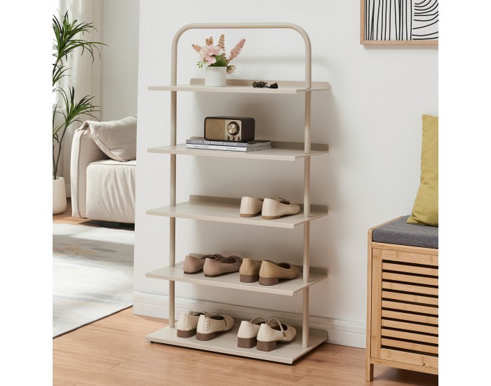 Поставка за обувки Poytya стомана 119x60x32 см Champagne []