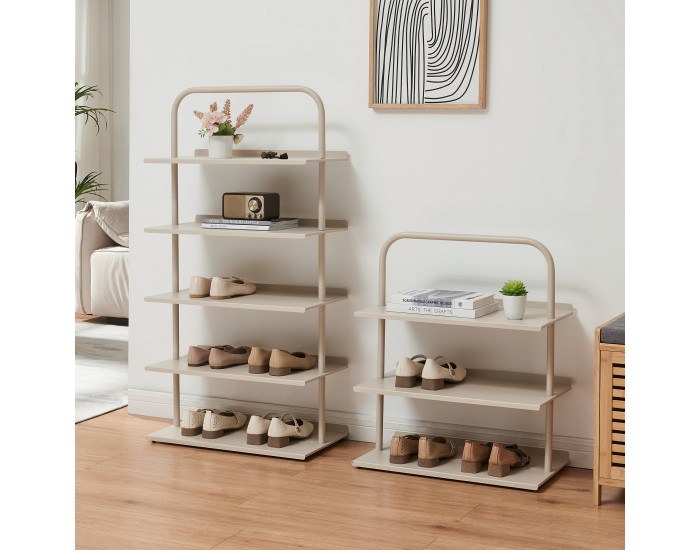 Поставка за обувки Poytya стомана 119x60x32 см Champagne []