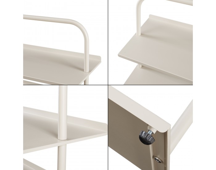 Поставка за обувки Poytya стомана 119x60x32 см Champagne []