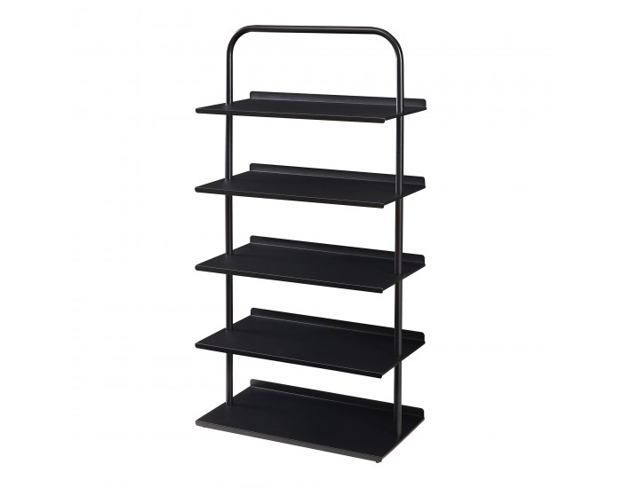 Поставка за обувки Poytya стомана 119x60x32 см черен []