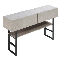 Конзолна маса Varberg 75x120x30 cm вид бетон, светла [] - Холни маси