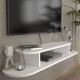 ТВ ниска табла за окачване Targema 120x30x16 см Бяла []