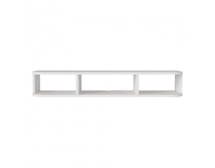 Висяща ниска дъска за телевизор Oundsvas 120x30x19 cm Бяла []