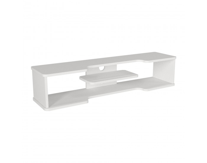 Висяща дъска за телевизор Yrela 120x30x26 см Бяла []