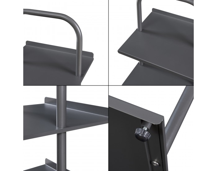 Поставка за обувки Poytya стомана 96x34x32 см антрацит []