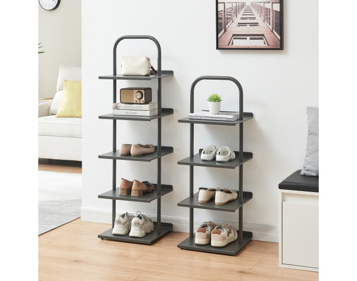 Поставка за обувки Poytya стомана 96x34x32 см антрацит []