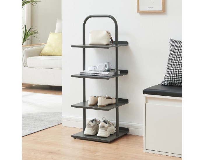 Поставка за обувки Poytya стомана 96x34x32 см антрацит []