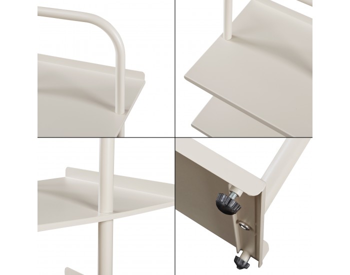 Поставка за обувки Poytya стомана 96x34x32 см Champagne []