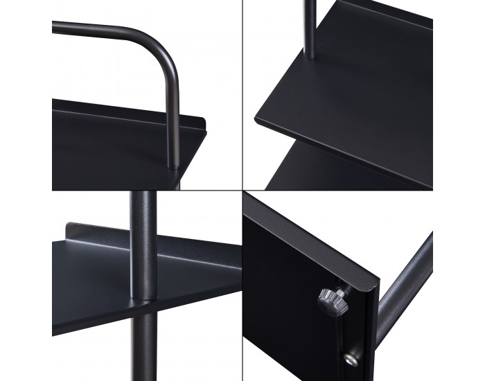 Поставка за обувки Poytya стомана 96x34x32 см черна []