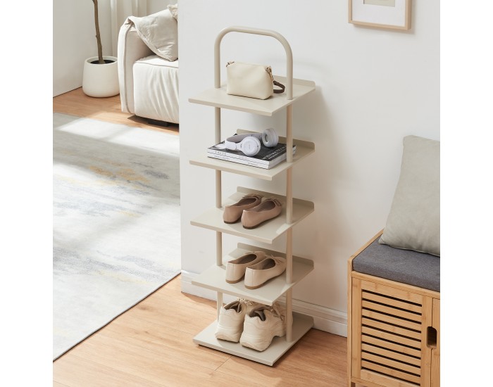 Поставка за обувки Poytya стомана 119x34x32 см Champagne []