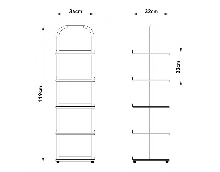 Поставка за обувки Poytya стомана 119x34x32 см черен []
