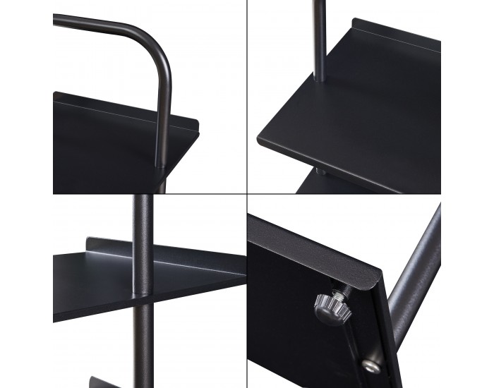 Поставка за обувки Poytya стомана 119x34x32 см черен []