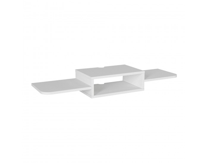 Висяща ниска табла за телевизор Tar 115x30x16 см Бяла []
