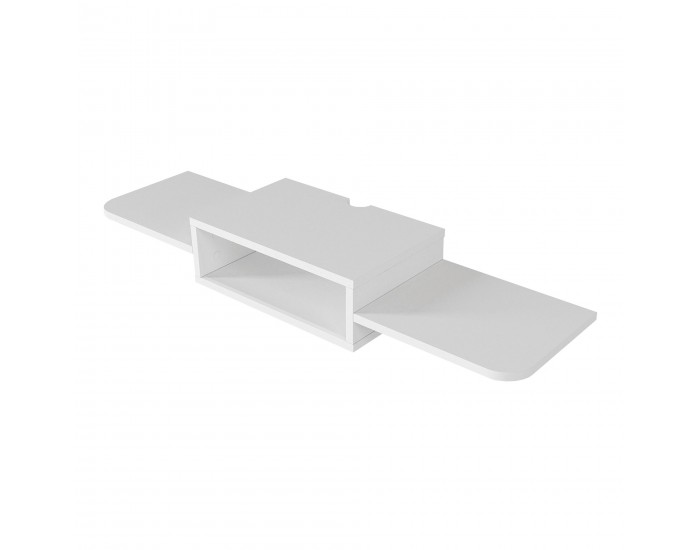 Висяща ниска табла за телевизор Tar 115x30x16 см Бяла []