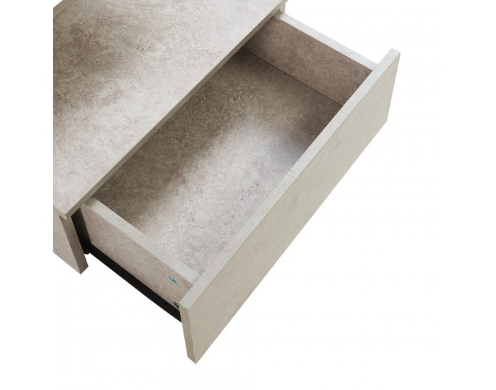 Висящо нощно шкафче Amberg с чекмедже, визия бетон, светло []