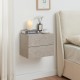 Висящо нощно шкафче Ampfing с 2 чекмеджета, вид бетон, светло []