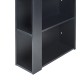 Бар маса Danderyd 120x60x106 см с 3 отделения Черен/Визия на орех []