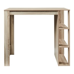 Бар маса Danderyd 120x60x106 см с 3 отделения за съхранение вид дъб [] - Бар маси