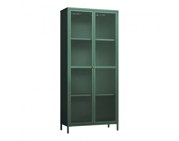 Витрина Säkylä стомана 180x80x35 см зелена ела []