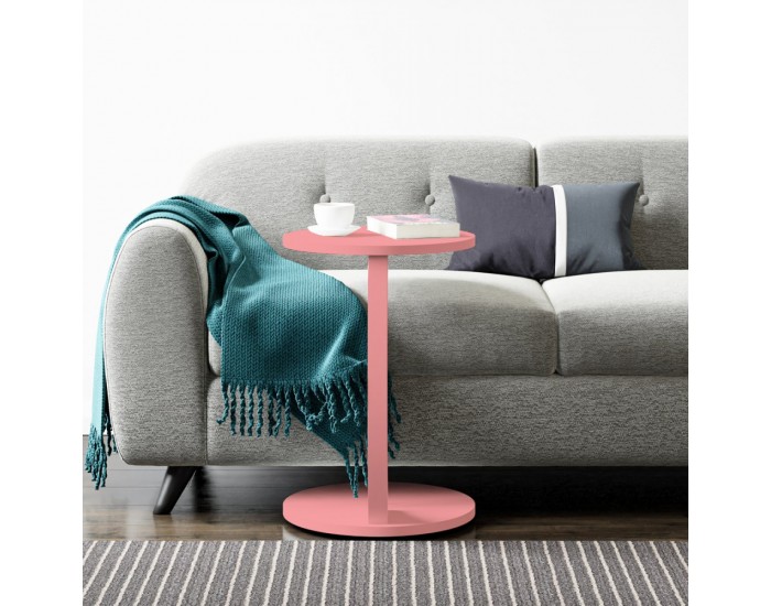 Помощна маса Holeby 56 x Ø 38 cm розова []