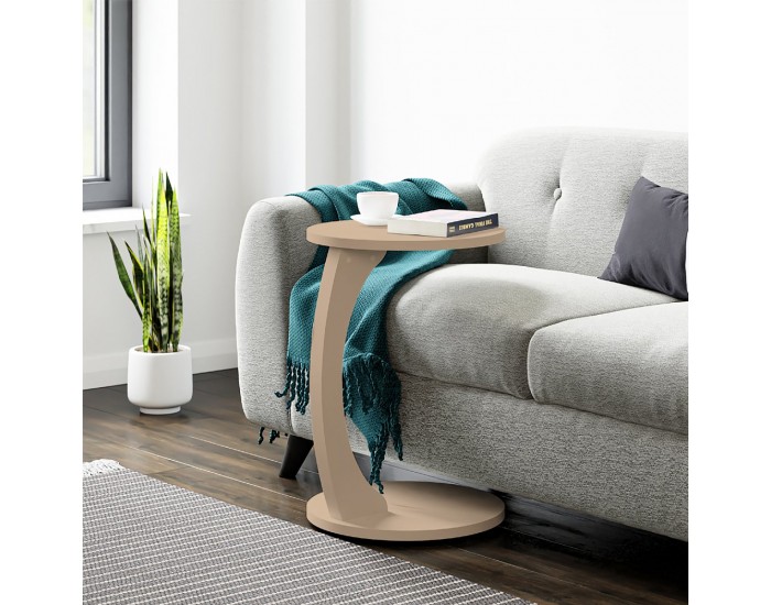 Помощна маса Holeby 56 x Ø 38 cm Cappuccino []